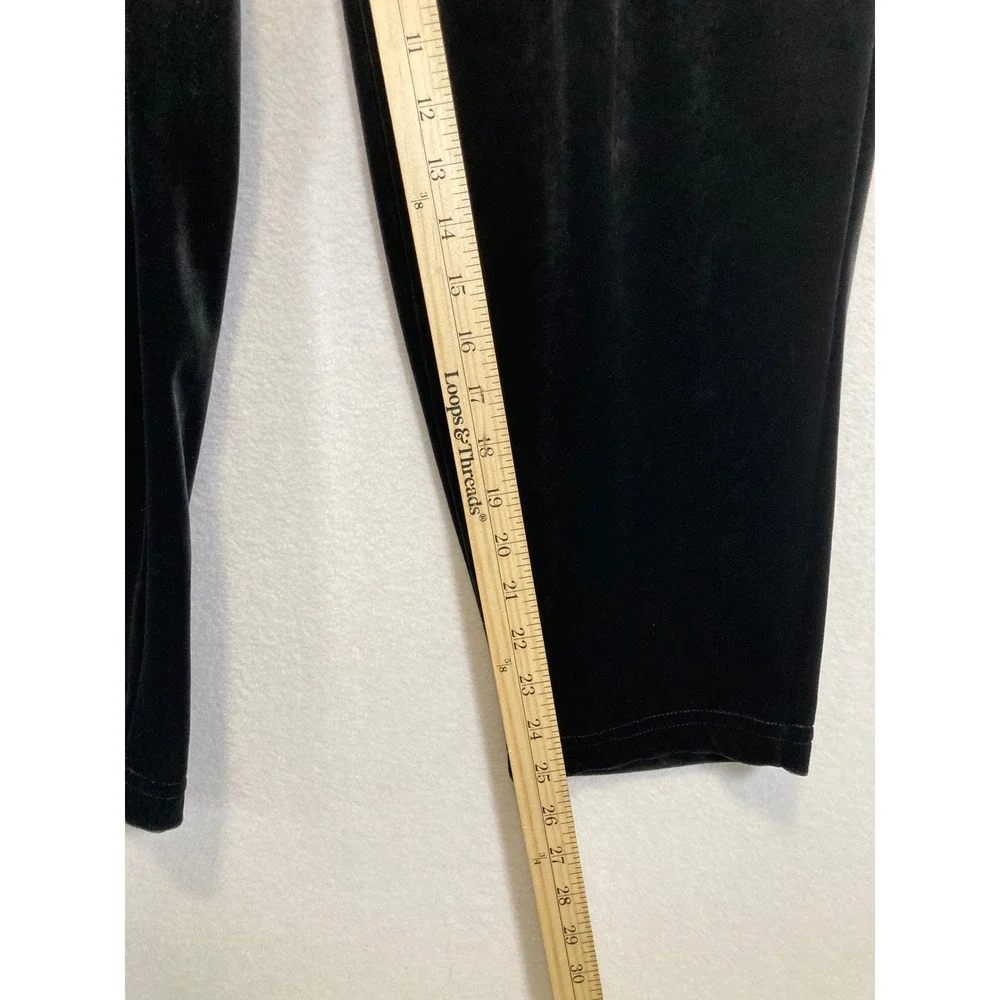Vintage Jaclyn Smith Sport Womens Large‎ Black Velour High Waist Tapered Pants